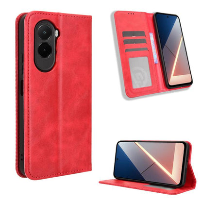 Magnetic Buckle Retro Texture Leather Phone Case, For Redmi Note 15 Pro 4G Global 163.2mm, For Redmi K90 5G / Poco F8 Pro, For Redmi 15C 5G / 4G EU 173mm / Poco C85 5G, For Xiaomi Poco M7 4G 169mm, For Redmi 15 5G Global / 15 4G SEA 169.5mm            ...