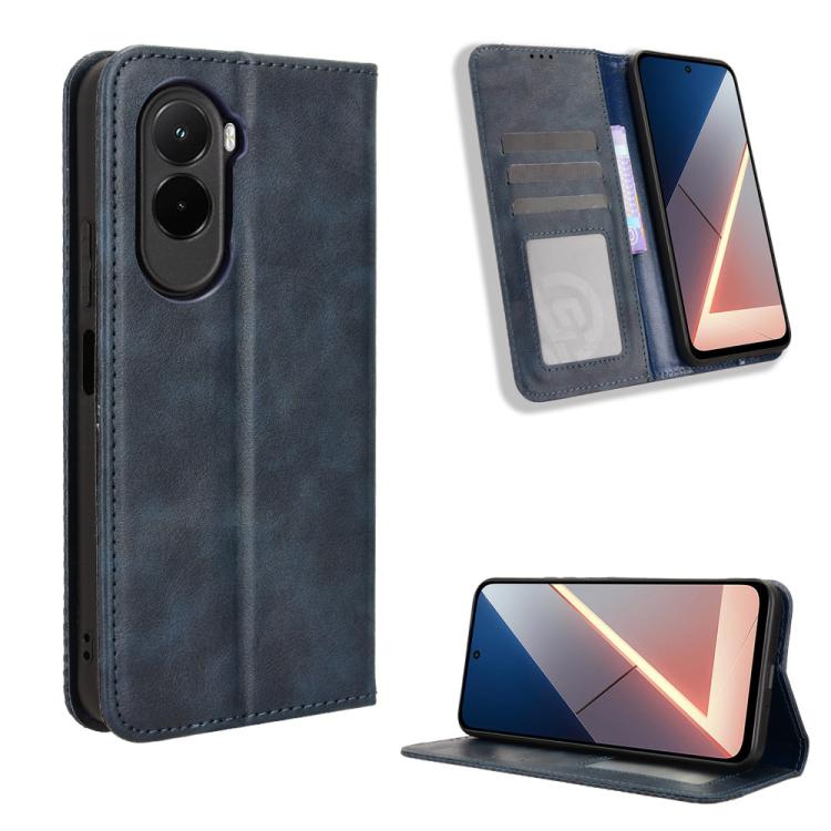 Magnetic Buckle Retro Texture Leather Phone Case, For Redmi K90 Pro Max 5G / Poco F8 Ultra, For Redmi K90 5G / Poco F8 Pro, For Redmi 15C 5G / 4G EU 173mm / Poco C85 5G, For Xiaomi Poco M7 4G 169mm, For Redmi 15 5G Global / 15 4G SEA 169.5mm�����������...