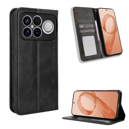 Magnetic Buckle Retro Texture Leather Phone Case, For Redmi K90 Pro Max 5G / Poco F8 Ultra, For Redmi Note 15 Pro 4G Global 163.2mm, For Redmi K90 5G / Poco F8 Pro, For Redmi 15C 5G / 4G EU 173mm / Poco C85 5G, For Xiaomi Poco M7 4G 169mm