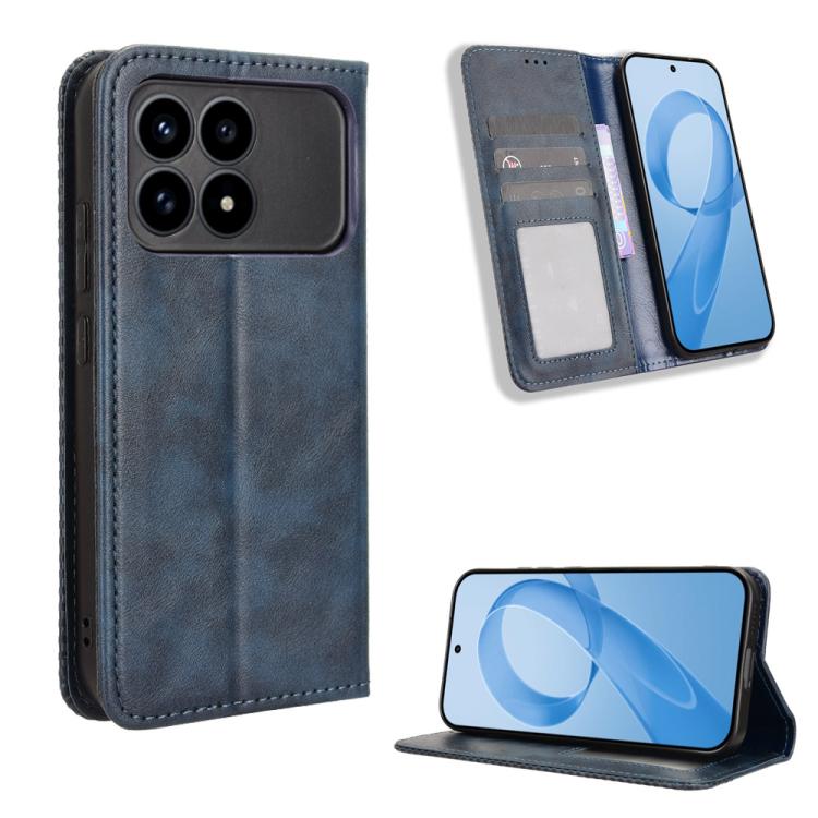 Magnetic Buckle Retro Texture Leather Phone Case, For Redmi Note 15 Pro 4G Global 163.2mm, For Redmi K90 5G / Poco F8 Pro, For Redmi 15C 5G / 4G EU 173mm / Poco C85 5G, For Xiaomi Poco M7 4G 169mm, For Redmi 15 5G Global / 15 4G SEA 169.5mm            ...