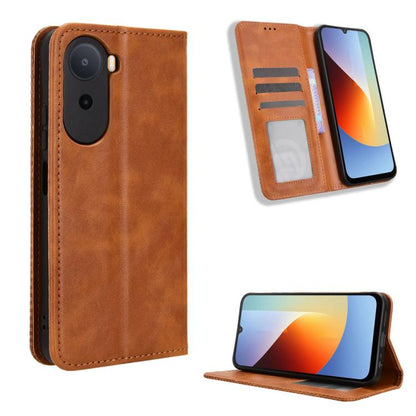 Magnetic Buckle Retro Texture Leather Phone Case, For Redmi A7 Pro 171mm / Poco C85x 5G, For Redmi Turbo 5 Max 5G / Poco X8 Pro Max, For Redmi Turbo 5 5G / Poco X8 Pro, For Redmi Note 15 Pro+ 5G 163.3mm/Poco M8 Pro 5G                                   ...
