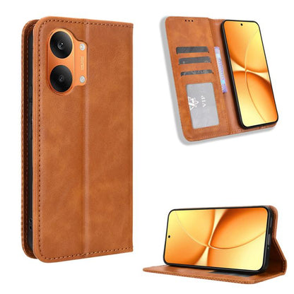 Magnetic Buckle Retro Texture Leather Phone Case, For Redmi A7 Pro 171mm / Poco C85x 5G, For Redmi Turbo 5 Max 5G / Poco X8 Pro Max, For Redmi Turbo 5 5G / Poco X8 Pro, For Redmi Note 15 Pro+ 5G 163.3mm/Poco M8 Pro 5G                                   ...