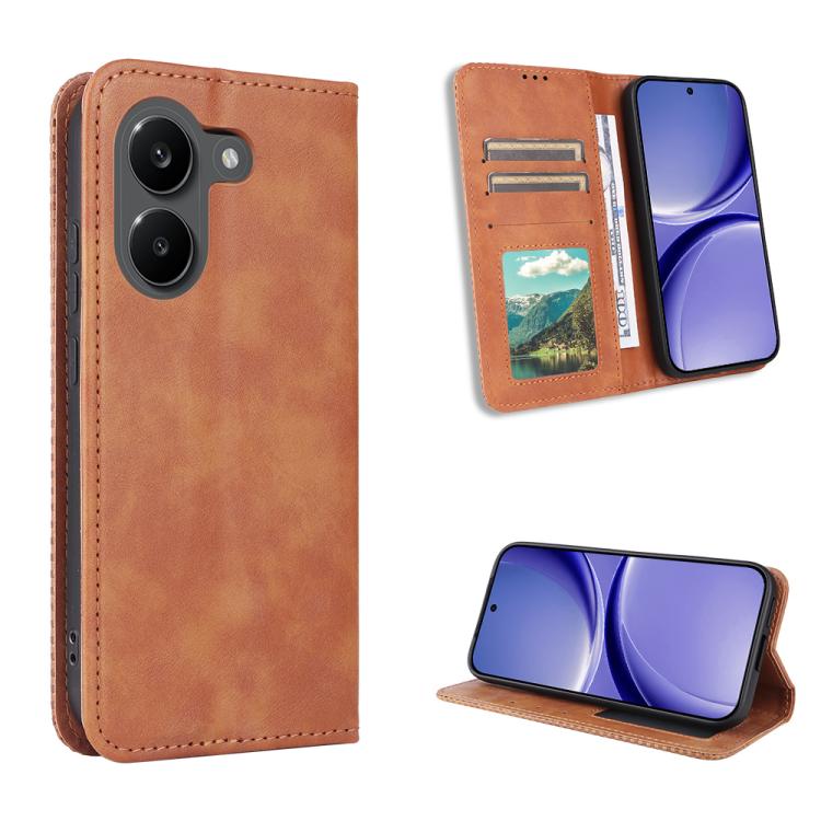 Magnetic Buckle Retro Texture Leather Phone Case, For Redmi A7 Pro 171mm / Poco C85x 5G, For Redmi Turbo 5 Max 5G / Poco X8 Pro Max, For Redmi Turbo 5 5G / Poco X8 Pro, For Redmi Note 15 Pro+ 5G 163.3mm/Poco M8 Pro 5G                                   ...