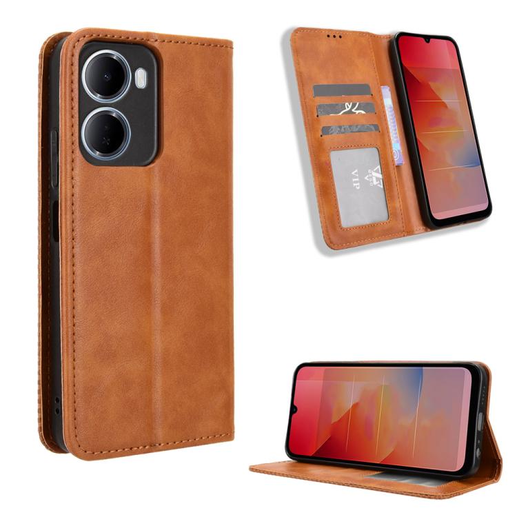 Magnetic Buckle Retro Texture Leather Phone Case, For Redmi A7 Pro 171mm / Poco C85x 5G, For Redmi 15a 5G / R70 5G / R70m 5G, For Redmi Turbo 5 Max 5G / Poco X8 Pro Max, For Redmi Turbo 5 5G / Poco X8 Pro, For Redmi Note 15 Pro+ 5G 163.3mm/Poco M8 Pro ...