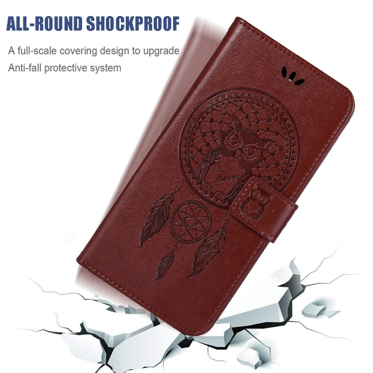 Wind Chime Owl Embossing Pattern Horizontal Flip Leather Case, with Holder & Card Slots & Wallet