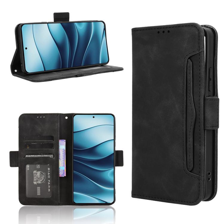 Skin Feel Calf Texture Card Slots Leather Phone Case, For Redmi Note 14 Pro 4G, For Redmi Note 14 4G Global 163.25mm, For Redmi Note 14 Pro+ 5G, For Redmi 14C 4G
