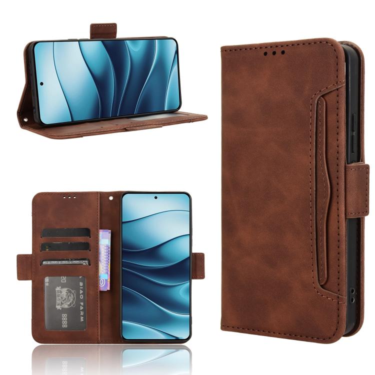 Skin Feel Calf Texture Card Slots Leather Phone Case, For Redmi K80 / K80 Pro, For Redmi Note 14 Pro 4G, For Redmi Note 14 4G Global 163.25mm, For Redmi Note 14 Pro+ 5G