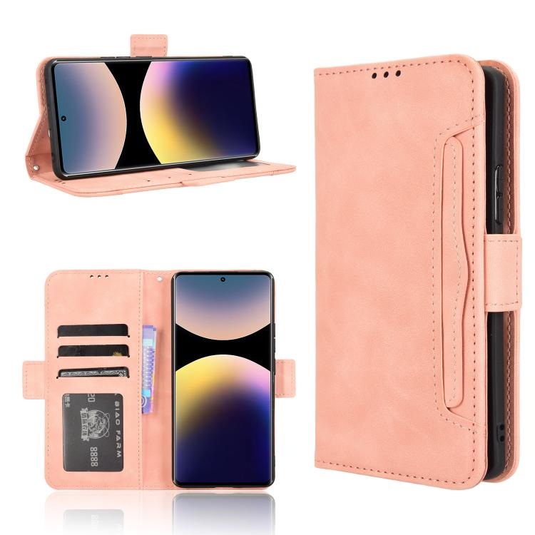 Skin Feel Calf Texture Card Slots Leather Phone Case, For Redmi Note 14 Pro 4G, For Redmi Note 14 4G Global 163.25mm, For Redmi Note 14 Pro+ 5G, For Redmi 14C 4G