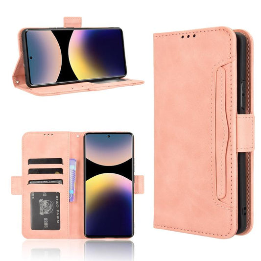 Skin Feel Calf Texture Card Slots Leather Phone Case, For Redmi Note 14 Pro 4G, For Redmi Note 14 4G Global 163.25mm, For Redmi Note 14 Pro+ 5G, For Redmi 14C 4G