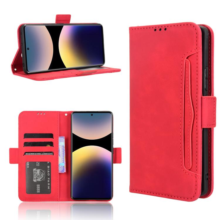 Skin Feel Calf Texture Card Slots Leather Phone Case, For Redmi K80 / K80 Pro, For Redmi Note 14 Pro 4G, For Redmi Note 14 4G Global 163.25mm, For Redmi Note 14 Pro+ 5G