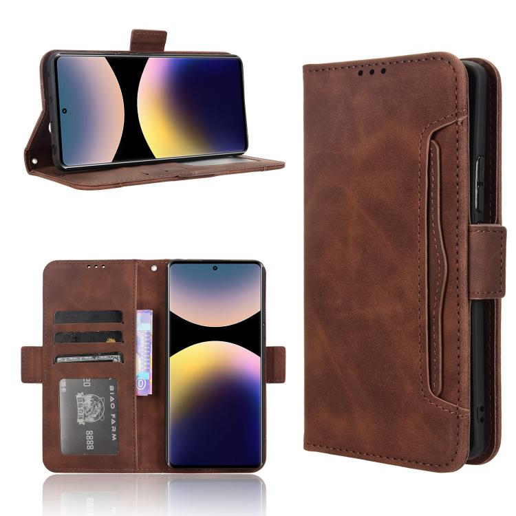Skin Feel Calf Texture Card Slots Leather Phone Case, For Redmi Note 14 Pro 4G, For Redmi Note 14 4G Global 163.25mm, For Redmi Note 14 Pro+ 5G, For Redmi 14C 4G