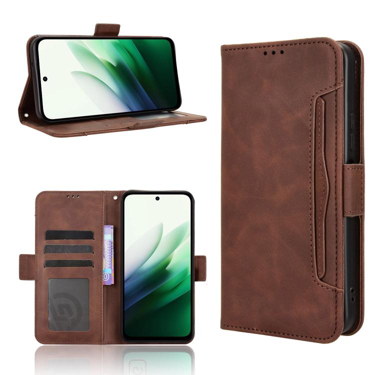 Skin Feel Calf Texture Card Slots Leather Phone Case, For Xiaomi Poco M7 4G 169mm, For Redmi 15 5G Global / 15 4G SEA 169.5mm, For Redmi 15 5G / 4G EU 171mm, For Redmi 15C 5G / 4G Global 171mm / Poco C85 4G