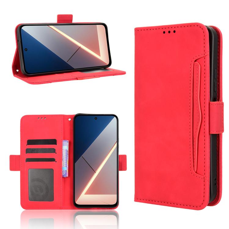 Skin Feel Calf Texture Card Slots Leather Phone Case, For Redmi 15C 5G / 4G EU 173mm / Poco C85 5G, For Xiaomi Poco M7 4G 169mm, For Redmi 15 5G Global / 15 4G SEA 169.5mm, For Redmi 15 5G / 4G EU 171mm