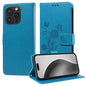 Embossed Butterfly Flowers Leather Phone Case, For iPhone 17e / 16e, For iPhone 16 Pro Max, For iPhone 16 Pro, For iPhone 16 Plus