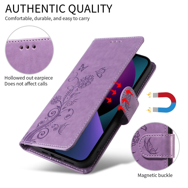 Embossed Butterfly Flowers Leather Phone Case, For iPhone 16, For iPhone 15 Pro Max, For iPhone 15 Pro, For iPhone 15 Plus