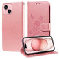 Embossed Butterfly Flowers Leather Phone Case, For iPhone 16, For iPhone 15 Pro Max, For iPhone 15 Pro, For iPhone 15 Plus