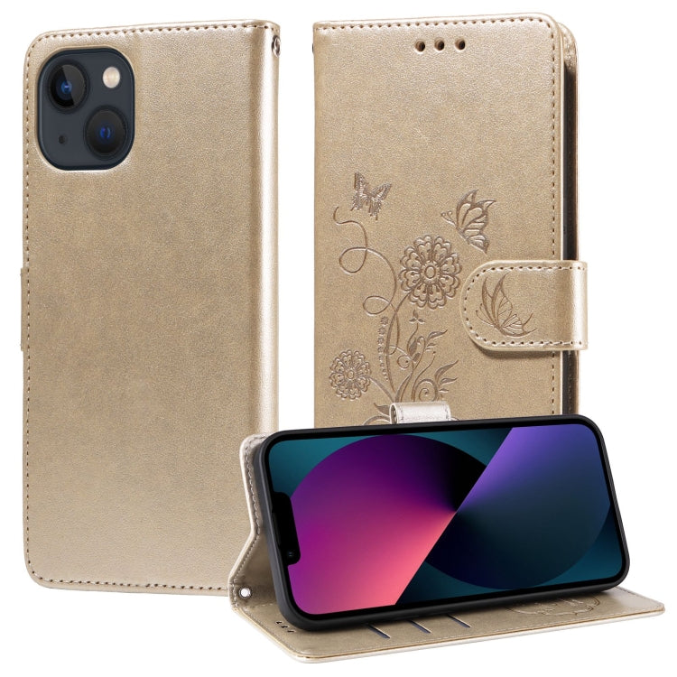 Embossed Butterfly Flowers Leather Phone Case, For iPhone 15, For iPhone 14 Plus, For iPhone 14, For iPhone 14 Pro