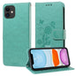 Embossed Butterfly Flowers Leather Phone Case, For iPhone 12 mini, For iPhone 11 Pro Max, For iPhone 11, For iPhone 11 Pro
