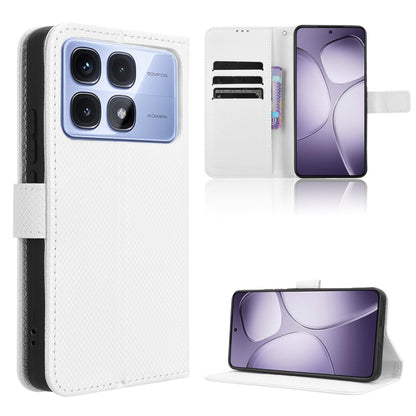 Diamond Texture Leather Phone Case, For Redmi Note 14 4G Global 163.25mm, For Redmi Note 14 Pro+ 5G, For Redmi K70 Ultra, For Redmi 13 4G / Note 13R 5G
