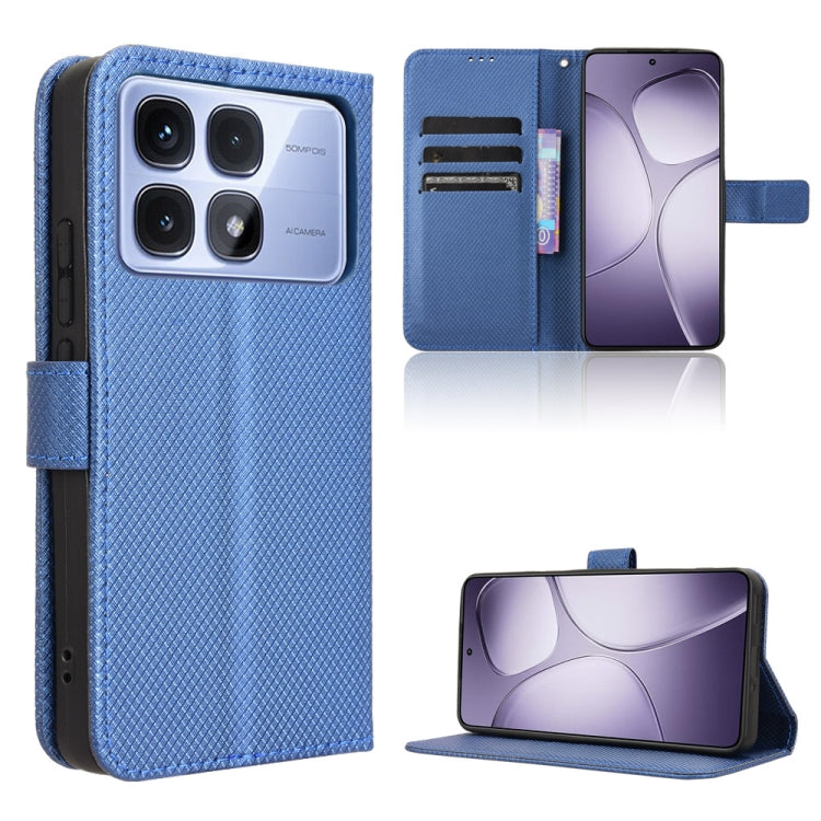 Diamond Texture Leather Phone Case, For Redmi Note 14 4G Global 163.25mm, For Redmi Note 14 Pro+ 5G, For Redmi K70 Ultra, For Redmi 13 4G / Note 13R 5G