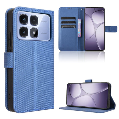 Diamond Texture Leather Phone Case, For Redmi Note 14 4G Global 163.25mm, For Redmi Note 14 Pro+ 5G, For Redmi K70 Ultra, For Redmi 13 4G / Note 13R 5G