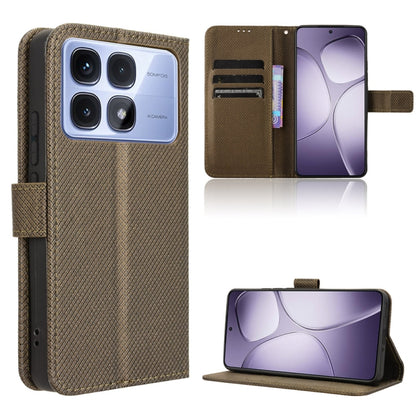 Diamond Texture Leather Phone Case, For Redmi Note 14 4G Global 163.25mm, For Redmi Note 14 Pro+ 5G, For Redmi K70 Ultra, For Redmi 13 4G / Note 13R 5G