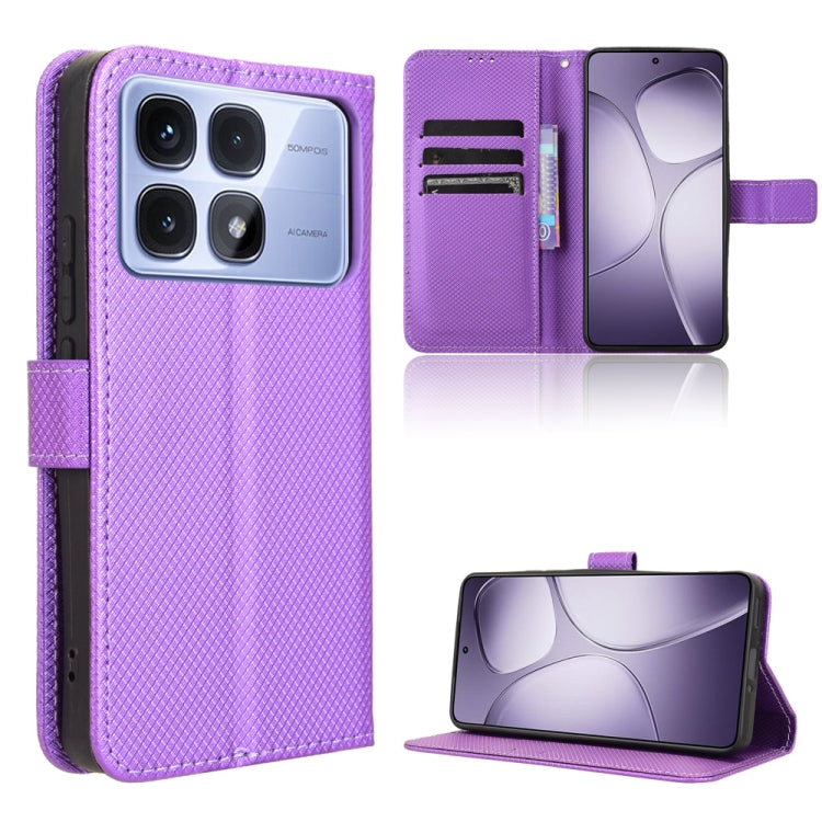 Diamond Texture Leather Phone Case, For Redmi Note 14 4G Global 163.25mm, For Redmi Note 14 Pro+ 5G, For Redmi K70 Ultra, For Redmi 13 4G / Note 13R 5G