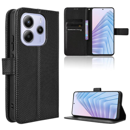 Diamond Texture Leather Phone Case, For Redmi A5 4G 173.3mm, For Redmi Note 14 4G 164.84mm EU Version, For Redmi Turbo 4 Pro 5G, For Redmi K80 / K80 Pro