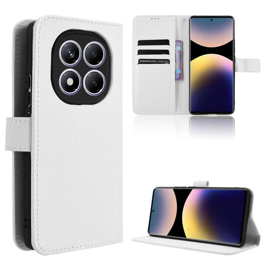 Diamond Texture Leather Phone Case, For Redmi Note 14 Pro 4G, For Redmi Note 14 4G Global 163.25mm, For Redmi Note 14 Pro+ 5G, For Redmi 14C 4G