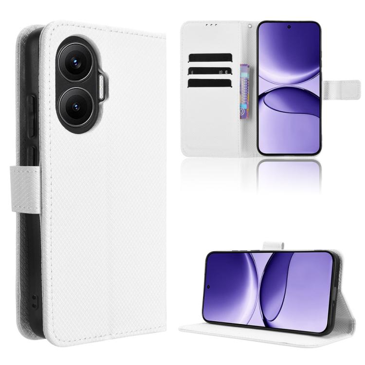 Diamond Texture Leather Phone Case, For Redmi A5 4G 173.3mm, For Redmi Note 14 4G 164.84mm EU Version, For Redmi Turbo 4 Pro 5G, For Redmi K80 / K80 Pro