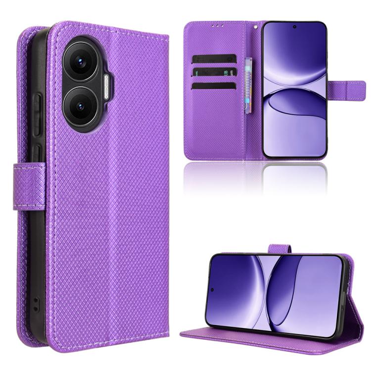 Diamond Texture Leather Phone Case, For Redmi A5 4G 173.3mm, For Redmi Note 14 4G 164.84mm EU Version, For Redmi Turbo 4 Pro 5G, For Redmi K80 / K80 Pro