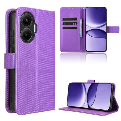 Diamond Texture Leather Phone Case, For Redmi A5 4G 173.3mm, For Redmi Note 14 4G 164.84mm EU Version, For Redmi Turbo 4 Pro 5G, For Redmi K80 / K80 Pro