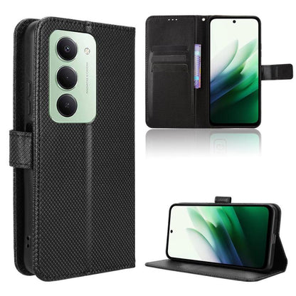 Diamond Texture Leather Phone Case, For Redmi 15C 5G / 4G Global 171mm / Poco C85 4G, For Redmi 15 5G / 4G EU 171mm, For Xiaomi 15T 5G, For Redmi K80 Ultra