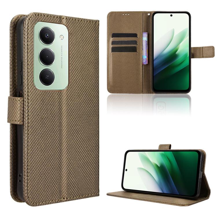 Diamond Texture Leather Phone Case, For Redmi 15C 5G / 4G Global 171mm / Poco C85 4G, For Redmi 15 5G / 4G EU 171mm, For Xiaomi 15T 5G, For Redmi K80 Ultra
