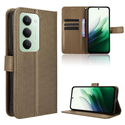 Diamond Texture Leather Phone Case, For Redmi 15C 5G / 4G Global 171mm / Poco C85 4G, For Redmi 15 5G / 4G EU 171mm, For Xiaomi 15T 5G, For Redmi K80 Ultra