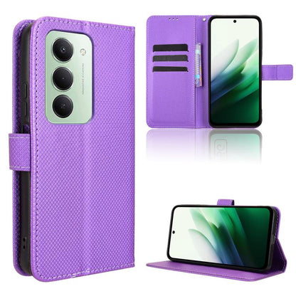 Diamond Texture Leather Phone Case, For Redmi 15C 5G / 4G EU 173mm / Poco C85 5G, For Xiaomi Poco M7 4G 169mm, For Redmi 15 5G Global / 15 4G SEA 169.5mm, For Redmi 15C 5G / 4G Global 171mm / Poco C85 4G