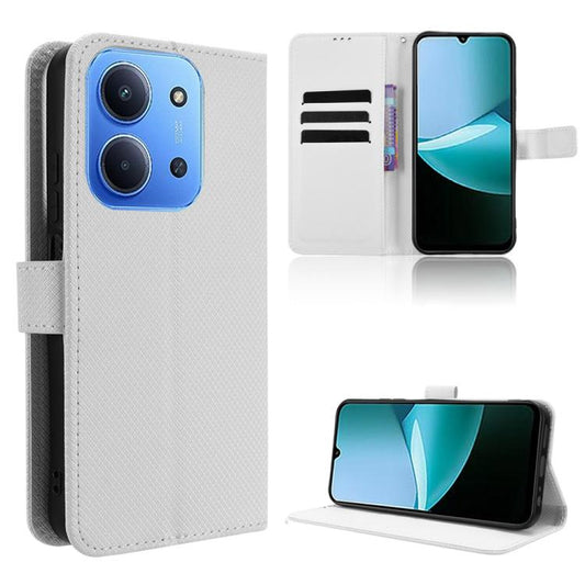 Diamond Texture Leather Phone Case, For Redmi 15C 5G / 4G Global 171mm / Poco C85 4G, For Redmi 15 5G / 4G EU 171mm, For Xiaomi 15T 5G, For Redmi K80 Ultra