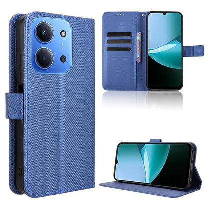 Diamond Texture Leather Phone Case, For Redmi 15C 5G / 4G Global 171mm / Poco C85 4G, For Redmi 15 5G / 4G EU 171mm, For Xiaomi 15T 5G, For Redmi K80 Ultra