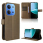 Diamond Texture Leather Phone Case, For Xiaomi 17, For Redmi 15C 5G / 4G EU 173mm / Poco C85 5G, For Xiaomi Poco M7 4G 169mm, For Redmi 15 5G Global / 15 4G SEA 169.5mm
