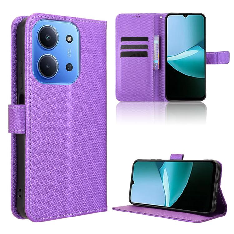 Diamond Texture Leather Phone Case, For Xiaomi 17, For Redmi 15C 5G / 4G EU 173mm / Poco C85 5G, For Xiaomi Poco M7 4G 169mm, For Redmi 15 5G Global / 15 4G SEA 169.5mm