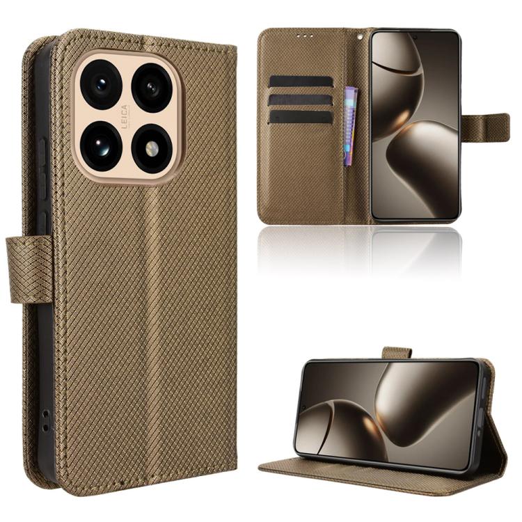 Diamond Texture Leather Phone Case, For Redmi 15C 5G / 4G Global 171mm / Poco C85 4G, For Redmi 15 5G / 4G EU 171mm, For Xiaomi 15T 5G, For Redmi K80 Ultra