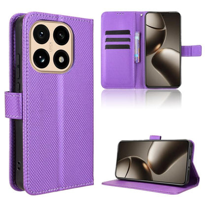 Diamond Texture Leather Phone Case, For Redmi 15C 5G / 4G Global 171mm / Poco C85 4G, For Redmi 15 5G / 4G EU 171mm, For Xiaomi 15T 5G, For Redmi K80 Ultra