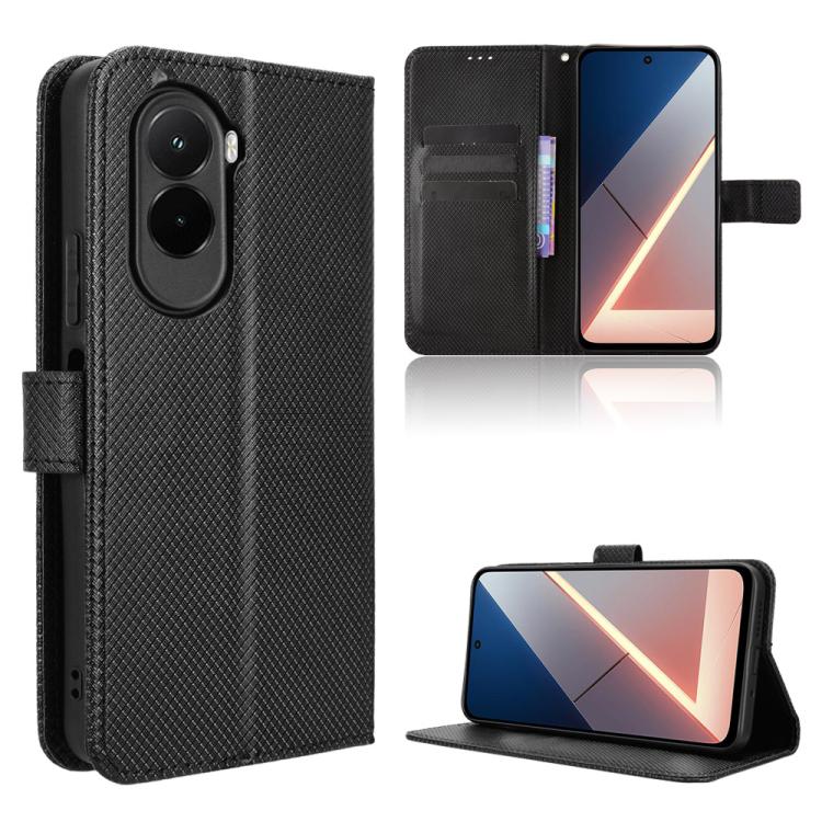 Diamond Texture Leather Phone Case, For Xiaomi 17, For Redmi 15C 5G / 4G EU 173mm / Poco C85 5G, For Xiaomi Poco M7 4G 169mm, For Redmi 15 5G Global / 15 4G SEA 169.5mm
