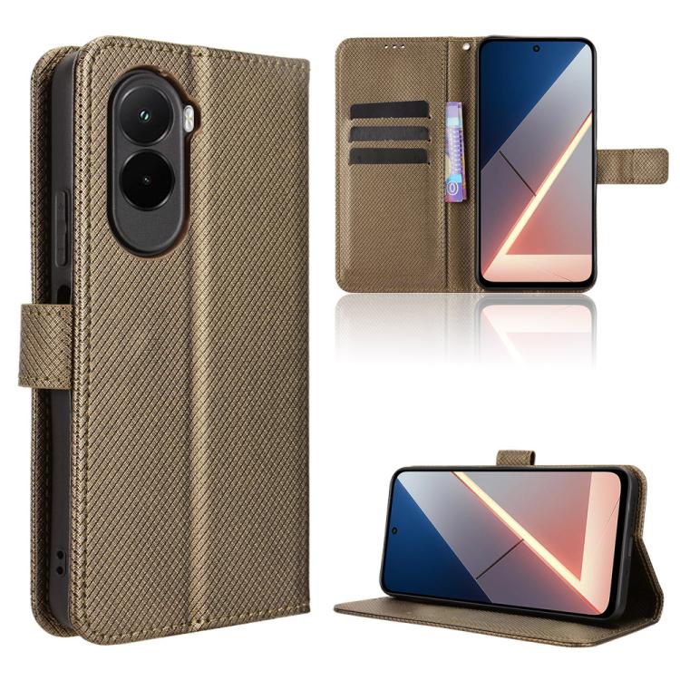 Diamond Texture Leather Phone Case, For Xiaomi 17, For Redmi 15C 5G / 4G EU 173mm / Poco C85 5G, For Xiaomi Poco M7 4G 169mm, For Redmi 15 5G Global / 15 4G SEA 169.5mm
