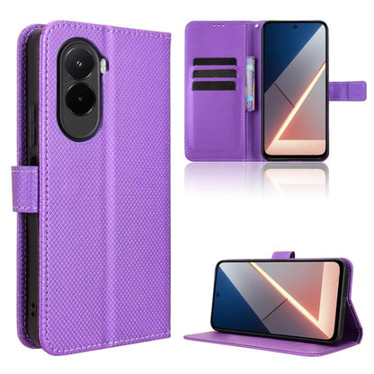 Diamond Texture Leather Phone Case, For Xiaomi 17, For Redmi 15C 5G / 4G EU 173mm / Poco C85 5G, For Xiaomi Poco M7 4G 169mm, For Redmi 15 5G Global / 15 4G SEA 169.5mm