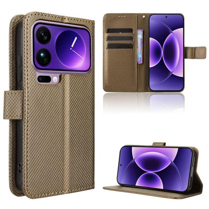 Diamond Texture Leather Phone Case, For Redmi K90 5G / Poco F8 Pro, For Xiaomi 17 Pro Max, For Xiaomi 17 Pro, For Xiaomi 17