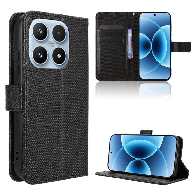 Diamond Texture Leather Phone Case, For Xiaomi 17, For Redmi 15C 5G / 4G EU 173mm / Poco C85 5G, For Xiaomi Poco M7 4G 169mm, For Redmi 15 5G Global / 15 4G SEA 169.5mm