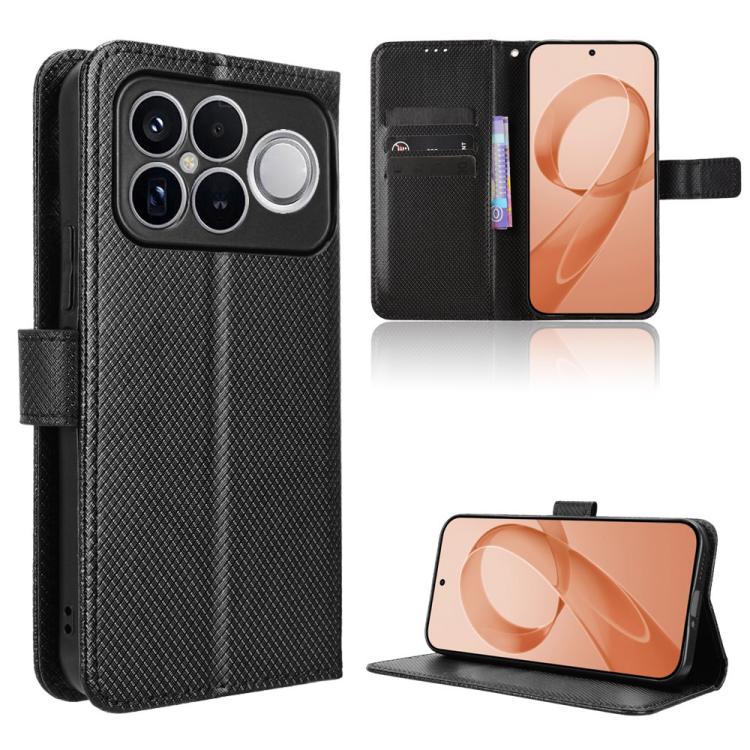 Diamond Texture Leather Phone Case, For Redmi Note 15 Pro+ 5G 163.3mm/Poco M8 Pro 5G, For Redmi Note 15 5G / 4G 164mm / Poco M8 5G, For Redmi K90 Pro Max 5G / Poco F8 Ultra, For Redmi Note 15 Pro 4G Global 163.2mm