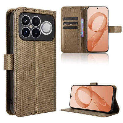 Diamond Texture Leather Phone Case, For Redmi Note 15 Pro+ 5G 163.3mm/Poco M8 Pro 5G, For Redmi Note 15 5G / 4G 164mm / Poco M8 5G, For Redmi K90 Pro Max 5G / Poco F8 Ultra, For Redmi Note 15 Pro 4G Global 163.2mm