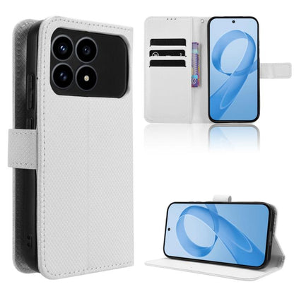 Diamond Texture Leather Phone Case, For Redmi Note 15 5G / 4G 164mm / Poco M8 5G, For Redmi K90 Pro Max 5G / Poco F8 Ultra, For Redmi Note 15 Pro 4G Global 163.2mm, For Redmi K90 5G / Poco F8 Pro